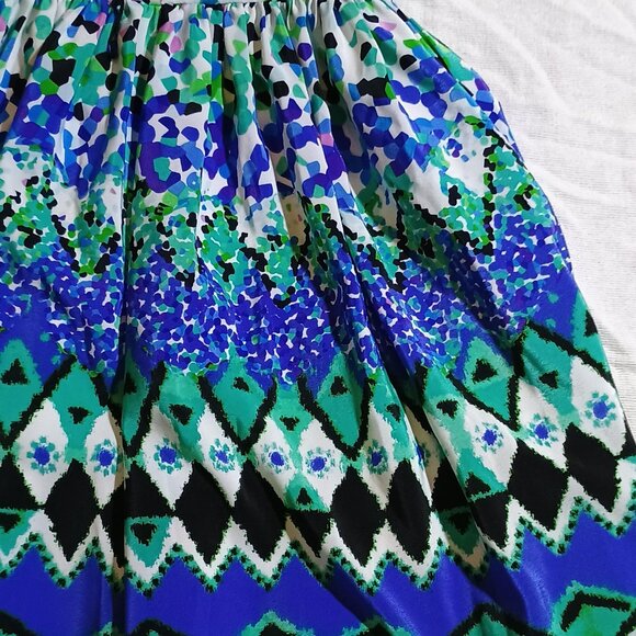 Emily West / Dress / Girls / Size 10 / Blue Black Geometric Design / Sleeveless - Picture 9 of 10